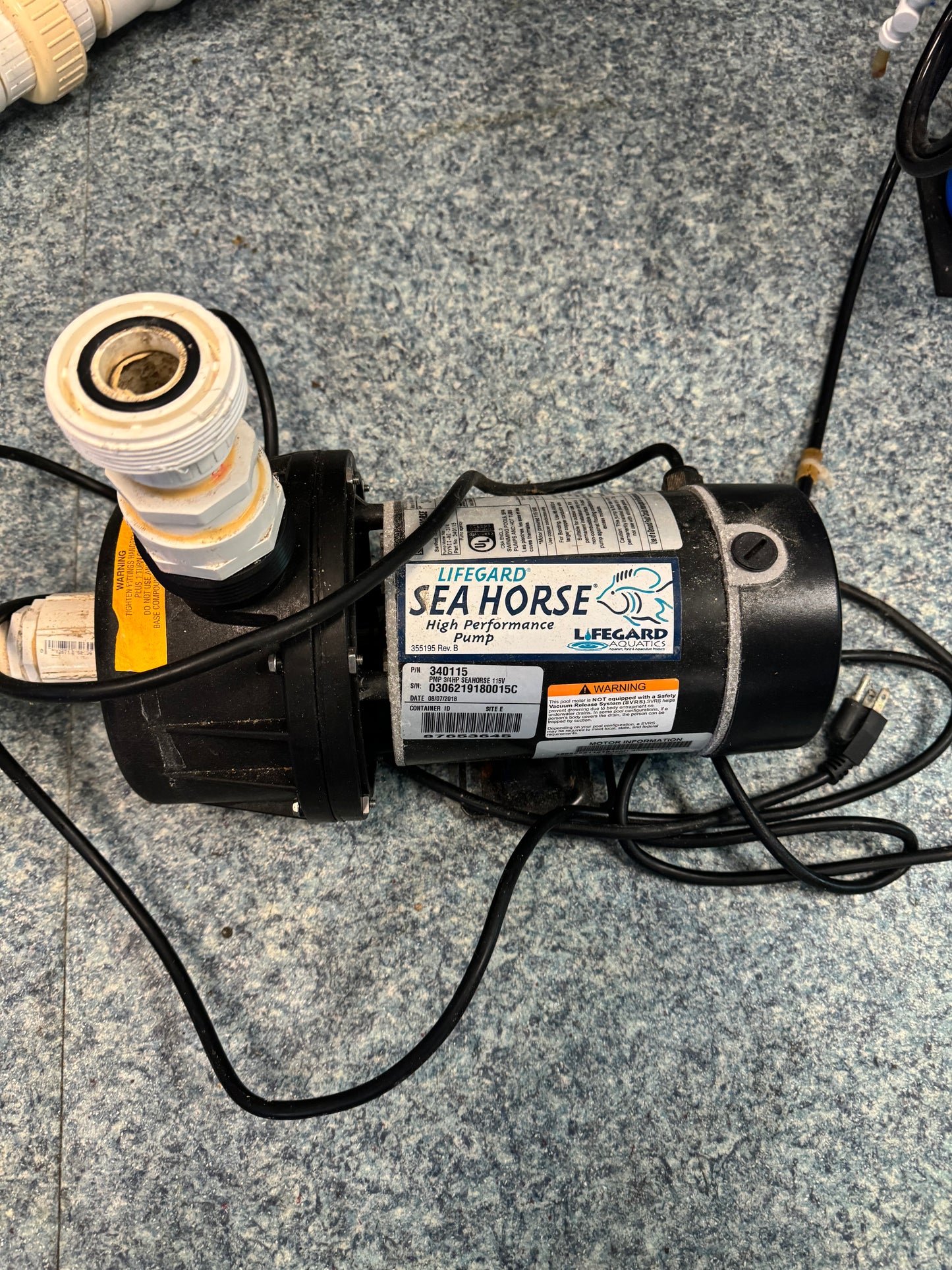 USED- Lifeguard Seahorse 3/4 HP Pump