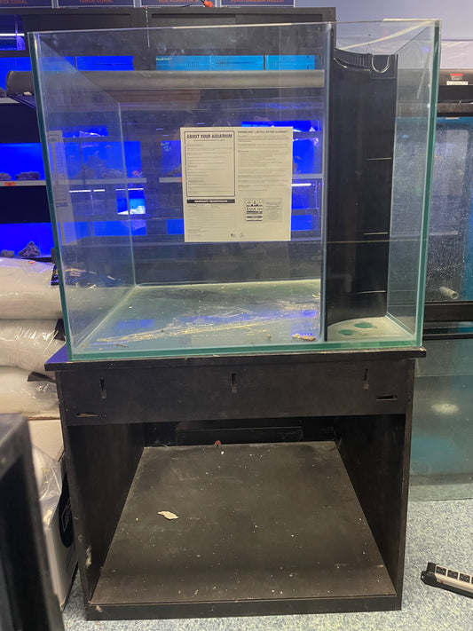 FREE Used 93 Gallon Marineland Cube Rimless 30x30x24 and stand