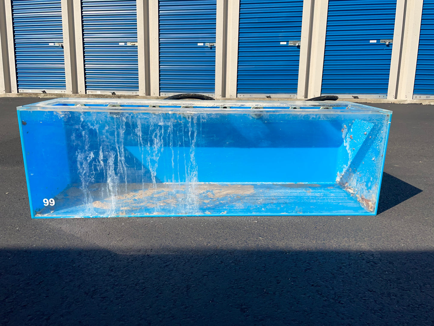 USED- 4ft blue acrylic tanks