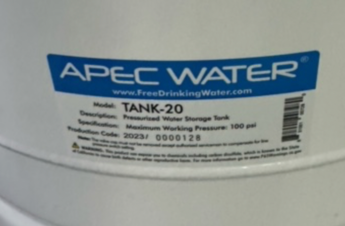 USED - Apec Water Tank 20